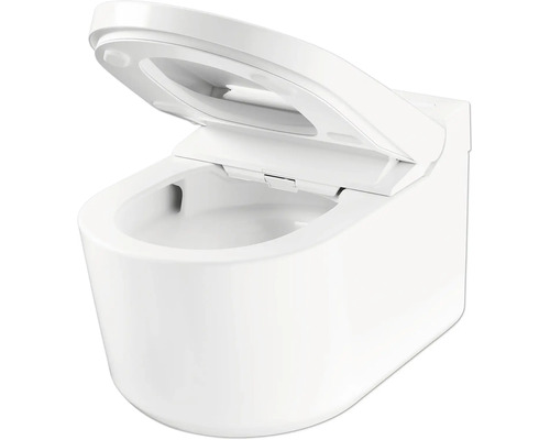 GROHE Sensia douche-wc-set, rimless, met hygiënedouche en geurafzuiging, hoogglans wit met coating, inclusief toiletzitting 36507SH0