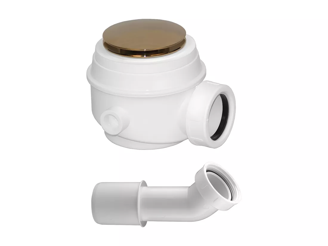 Siphon Pour Baignoire En Laiton Avec Bonde Couleur Gold Or