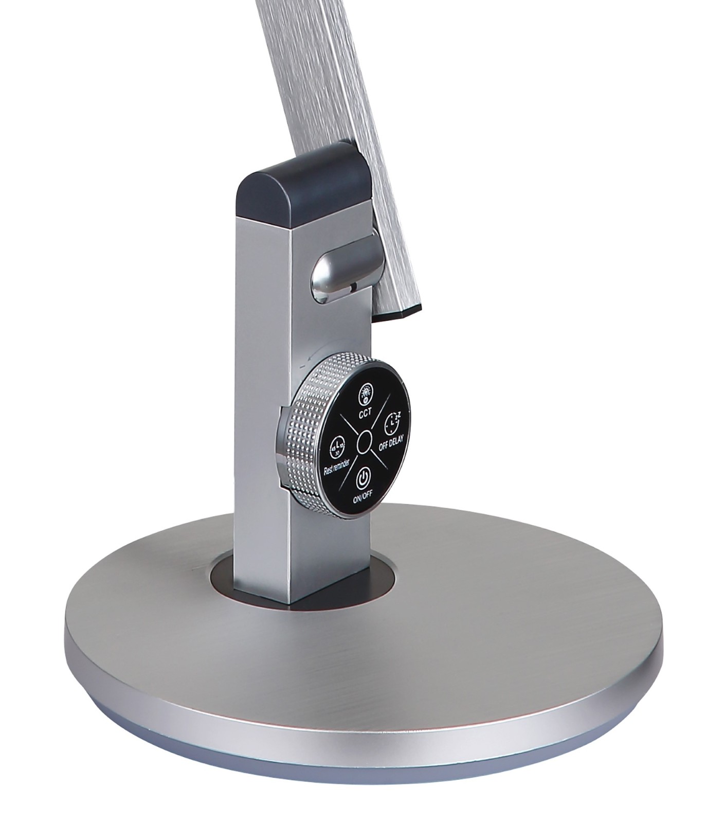 LED-Tischleuchte - silber - Drehdimmer