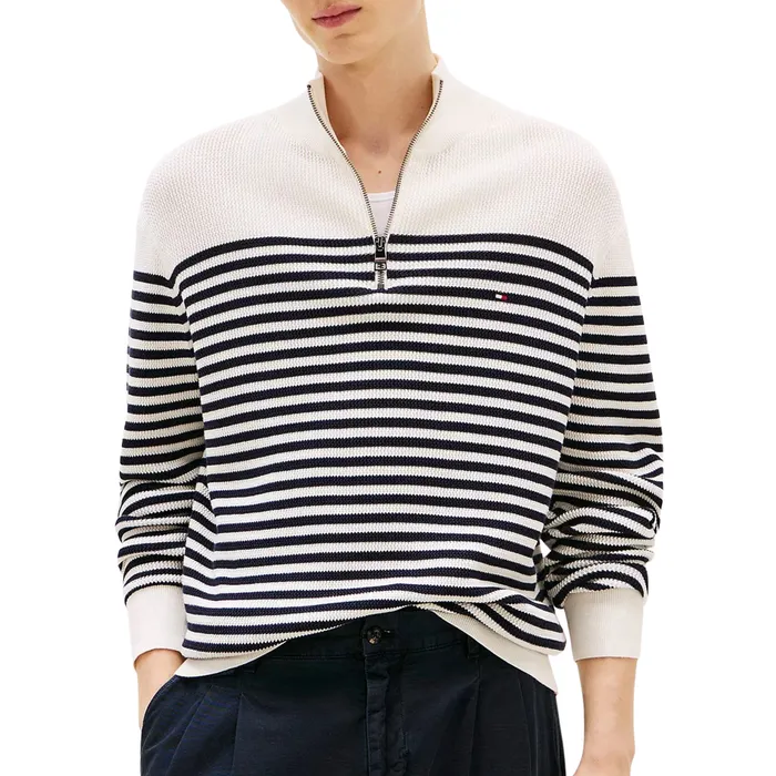 Tommy Hilfiger Textured Quarter Zip Sweater Heren
