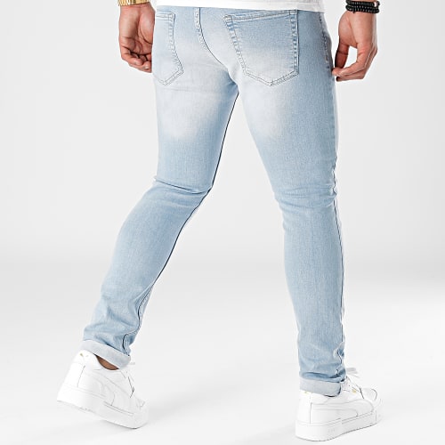 Jean Slim Fit Avec Déchirures 1869 Bleu Wash
