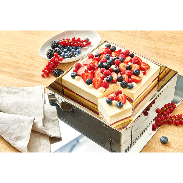Cadre entremets carré adaptable inox 16 cm De Buyer
