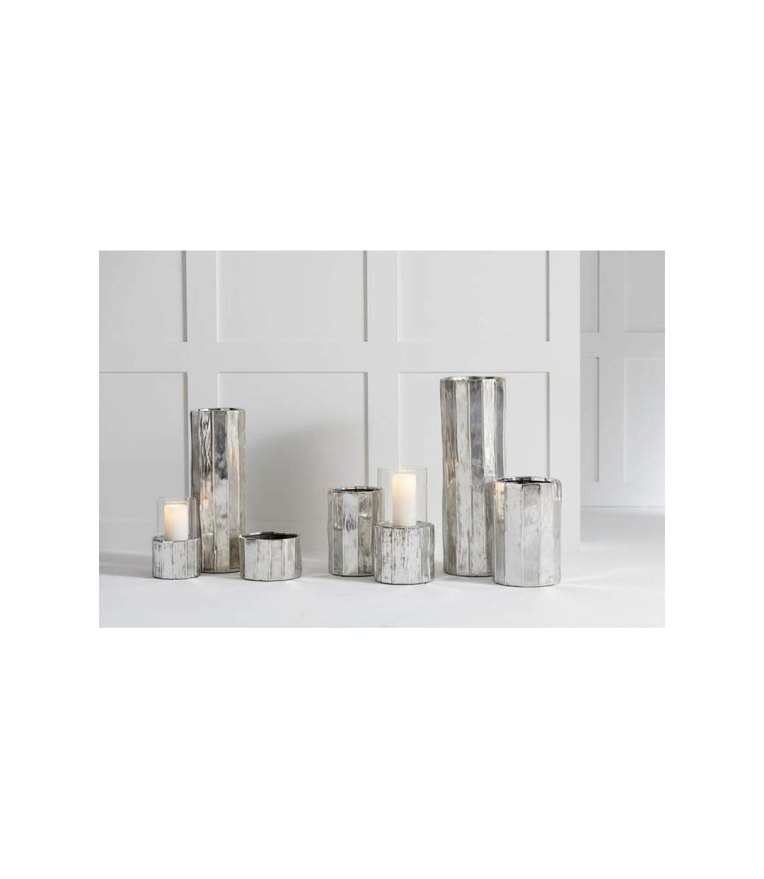Paris Prix - Cache-pot Design ary 30cm Argent