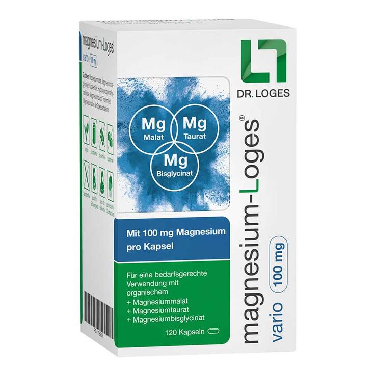 Magnesium-Loges vario 100 mg Kapseln, 120 St