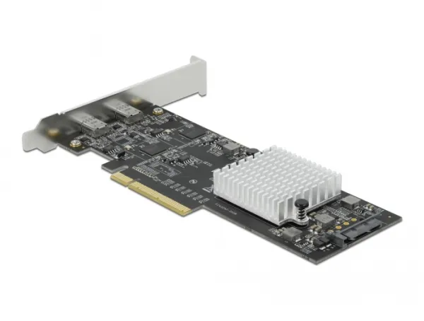 Delock PCI Express x8 Karte zu 2 x extern SuperSpeed USB 20 Gbps (USB 3.2 Gen 2x2) USB Type-C™ Buchse