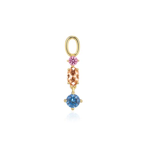 Sif Jakobs Jewellery Pendolo Tre Ørerings Vedhæng, Guld/Multi