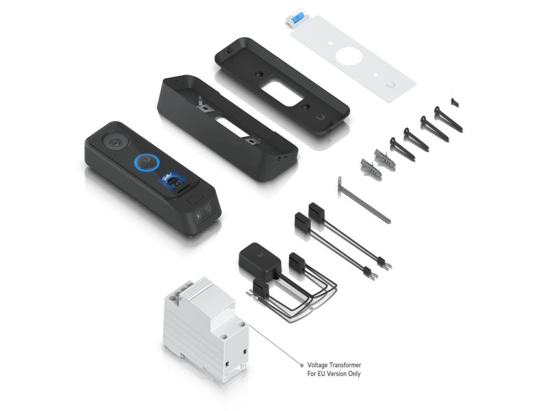 Ubiquiti IP Türstation UVC-G4 Doorbell Pro Schwarz Premium UniFi Türsprechanlage mit erweiterter Paket-Erkennungskamera und integriertem Display