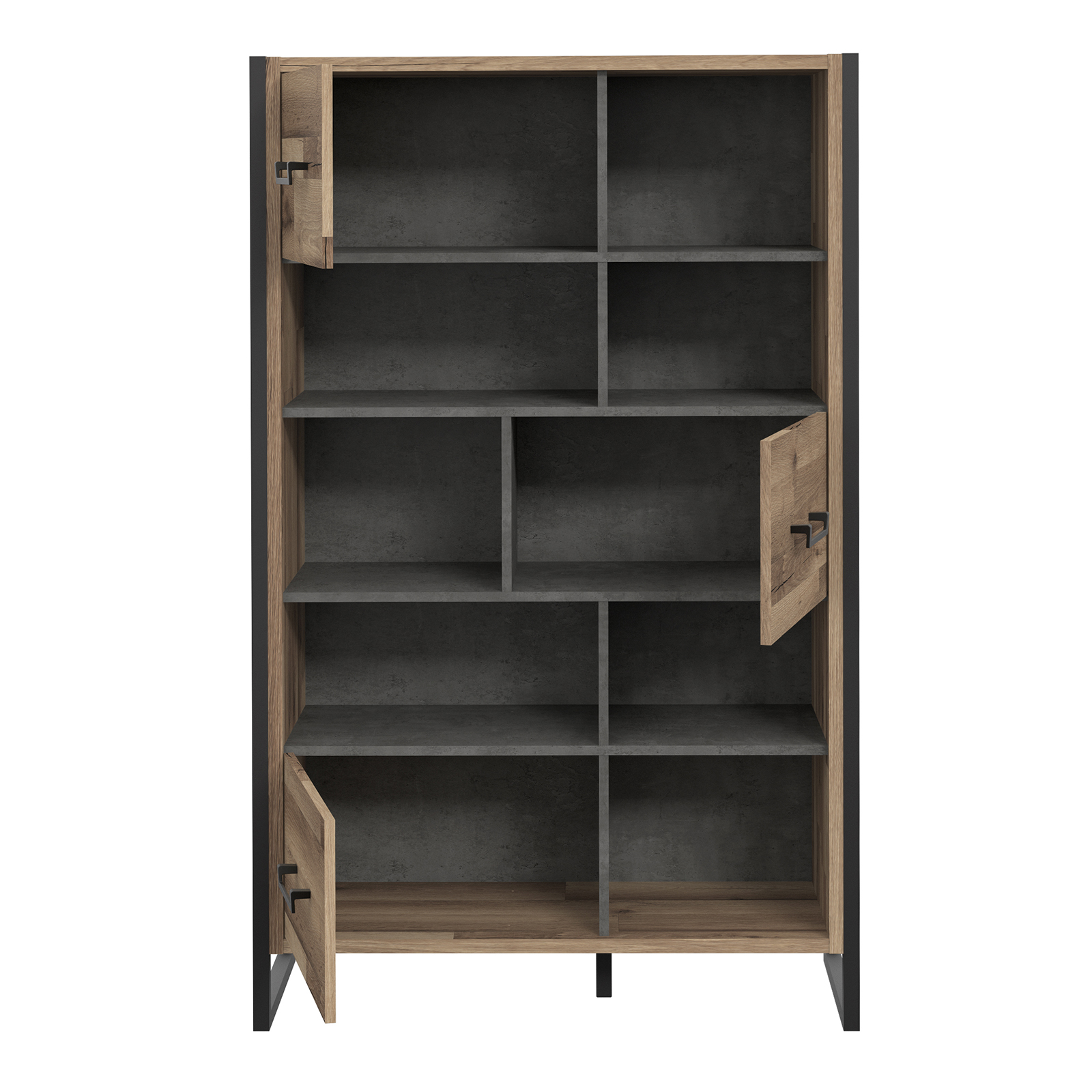 Regal - Stabeiche - Betonoptik - 94 cm breit