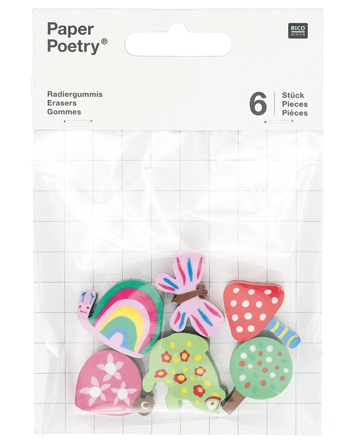 Radiergummi-Set WALDTIERE 6er-Pack in bunt