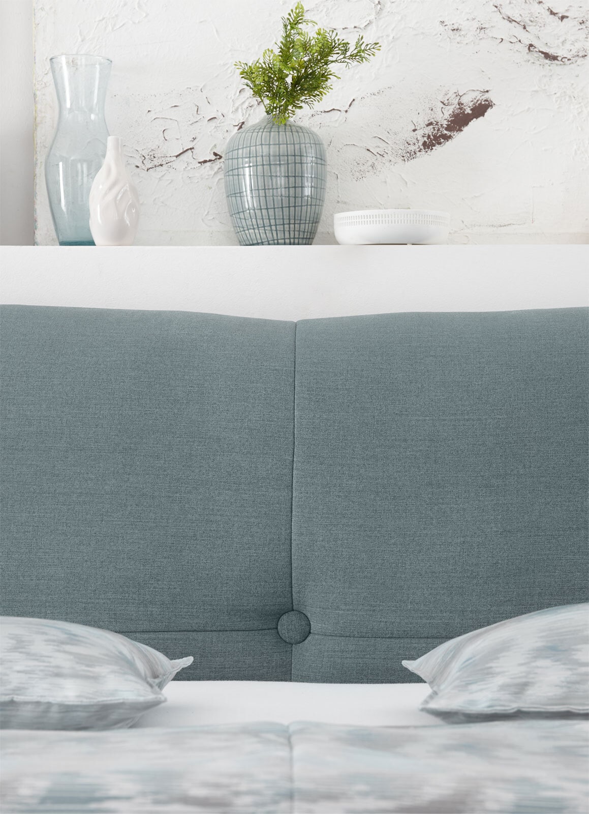 ruf Boxspringbett SENTA 180 x 200 cm blau