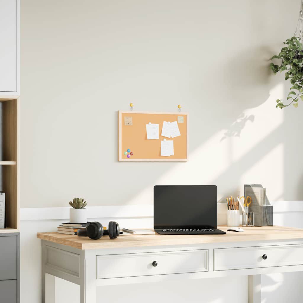 vidaXL Kurkbord met massief grenenhouten frame 40x30 cm