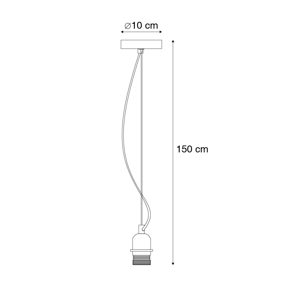 Moderne hanglamp staal zonder kap - Cappo