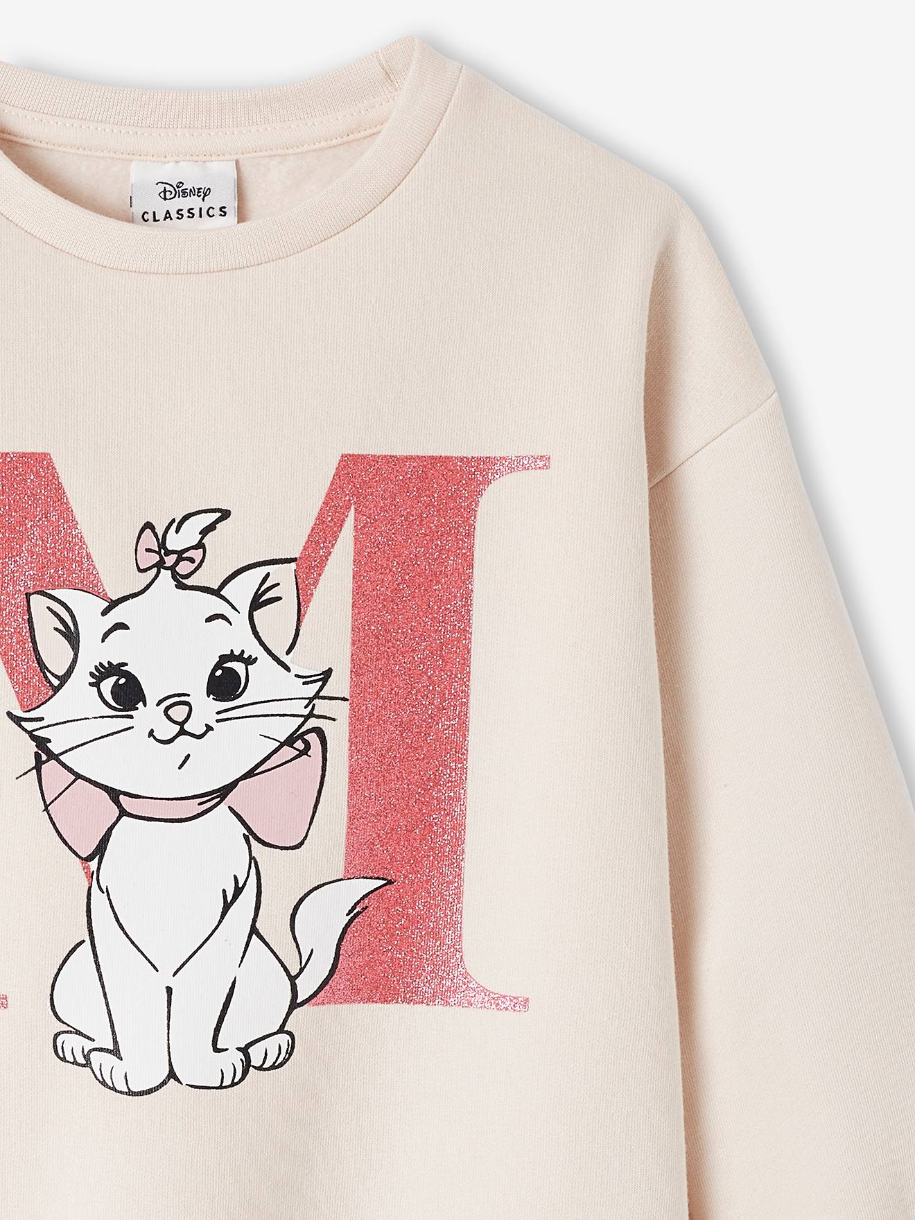 Vestido/blusa de moletom DS® Marie do filme Os Aristogatos para meninas, rosa claro