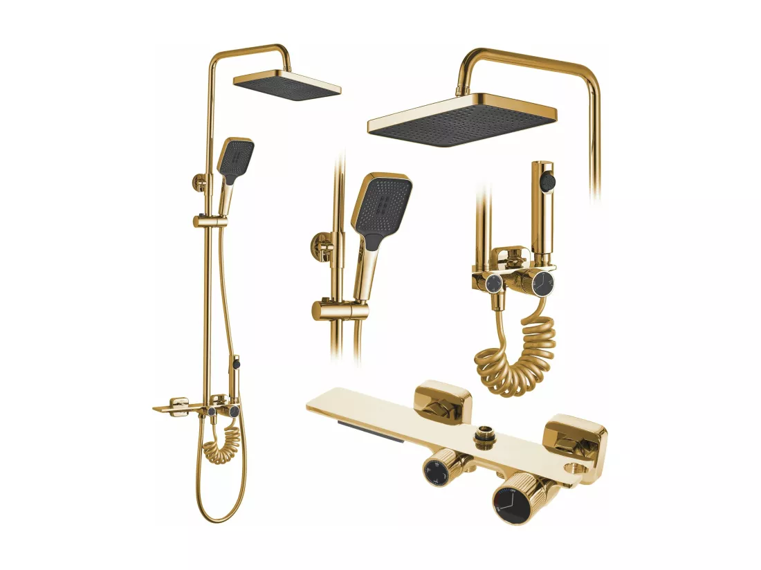 Kit De Douche Rea Helix 0 Gold