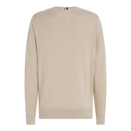 Tommy Hilfiger Mouline Striktrøje, Beige Mouline, XL