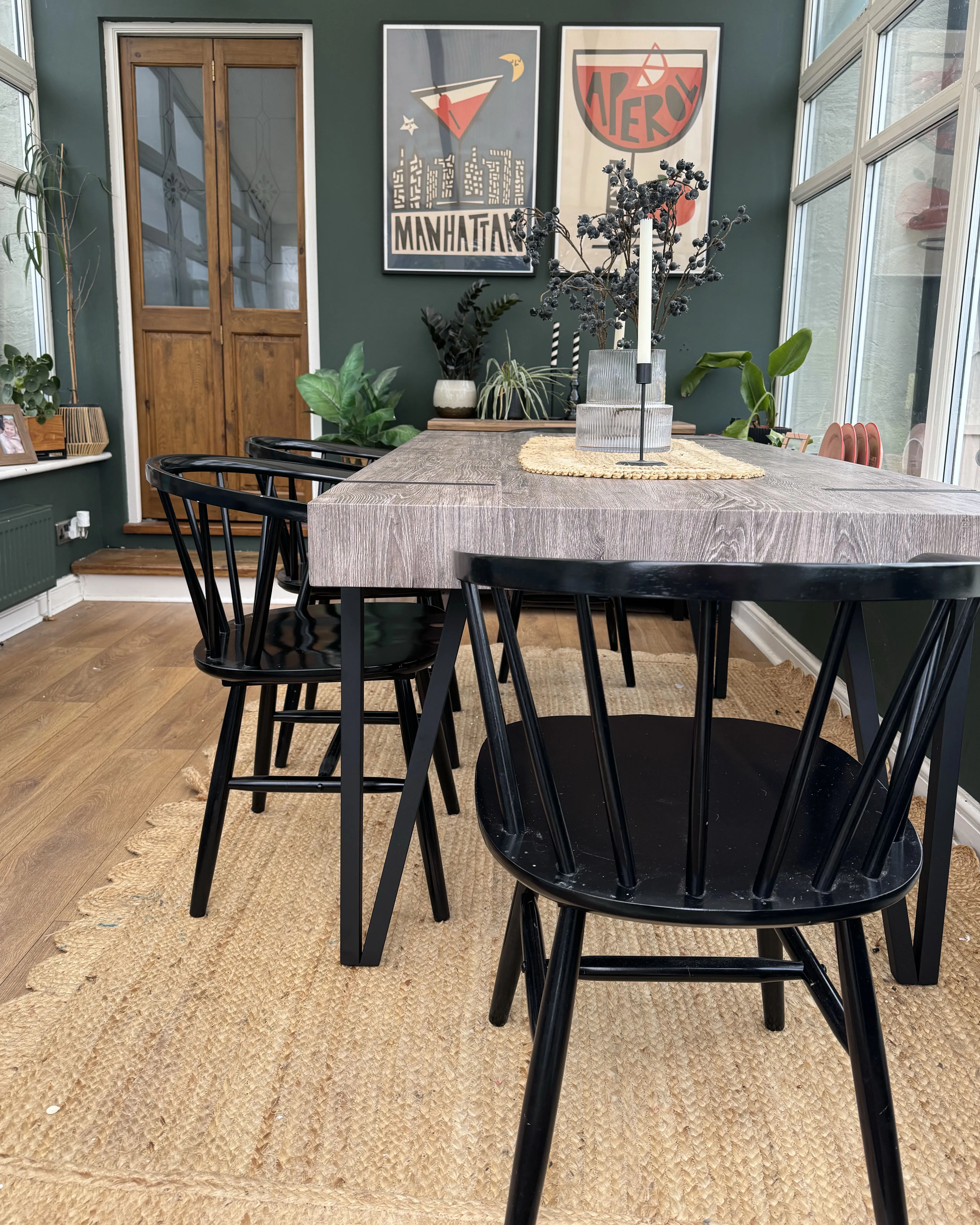 Eettafel ADENA Bruin 90 cm 180 cm