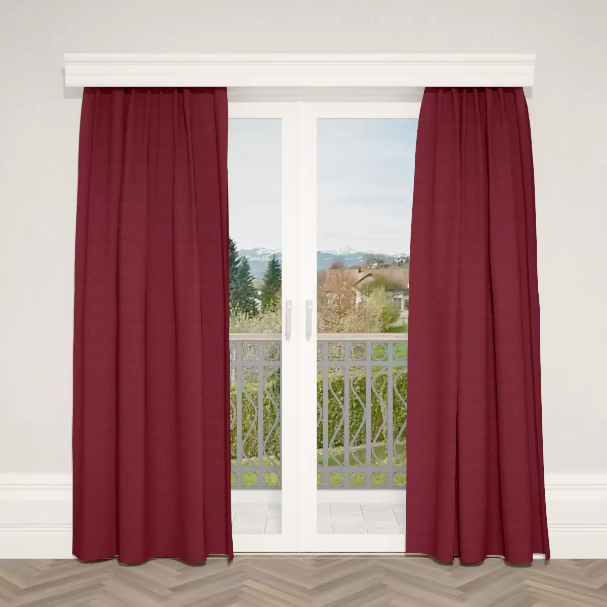 Verdunkelungsvorhang Satin Rot