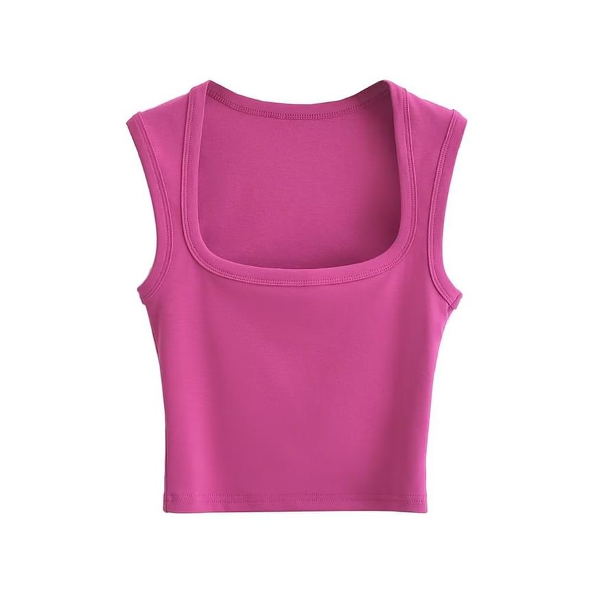 Osion - Effen tanktop met vierkante hals
