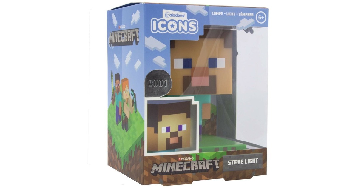 PaladoneMinecraft: Steve Icon Light verlichting  (Houtkleur)