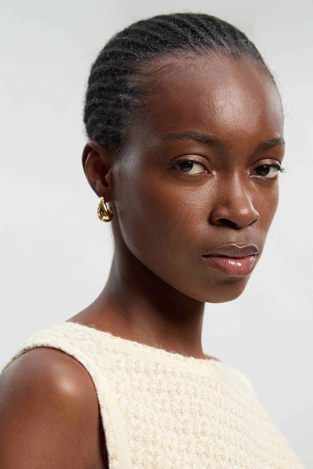 KarenMillen Robe Midi Ajustée à Détails Froncés en Petit Bouclé