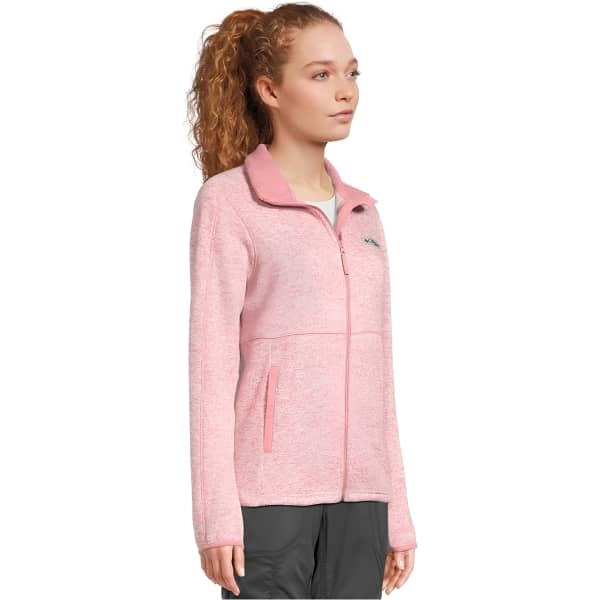 Veste polaire randonnée COLUMBIA W SWEATER WEATHER FULL ZIP II PINK AGAVE/DUSTY PINK HEATHER