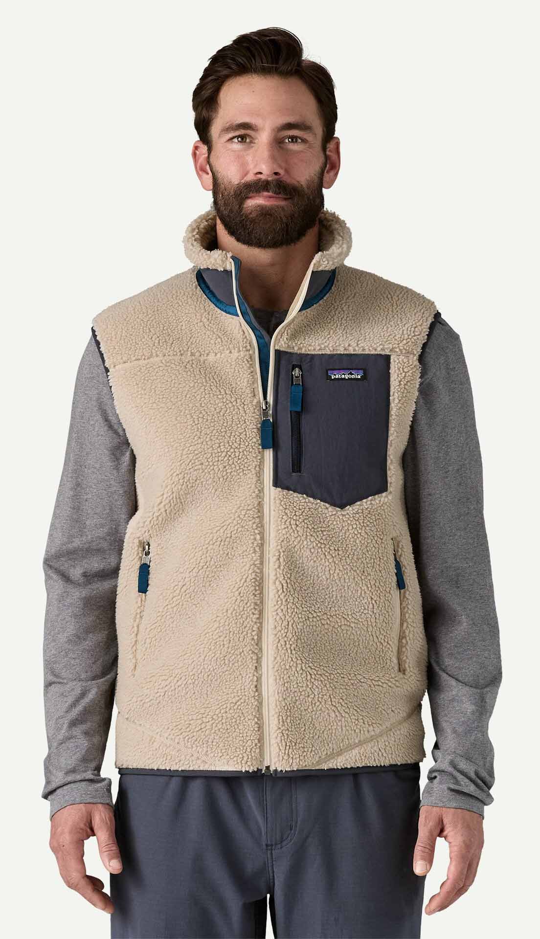 Classic Retro-X Vest Herre Natural w/Smolder Blue