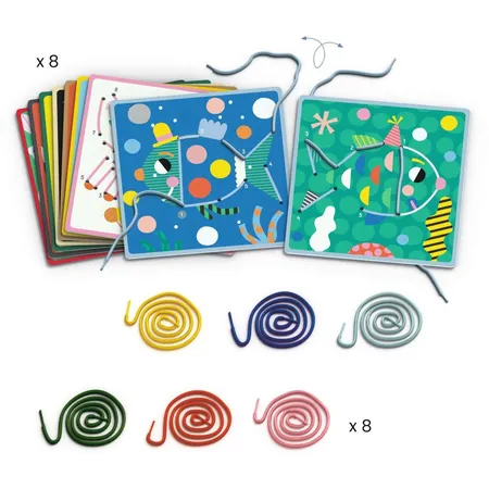 Djeco Lernspiele: Dot-to-dot - Schnürung