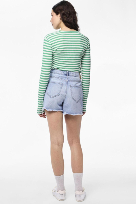 Pieces blauwe dames korte broek