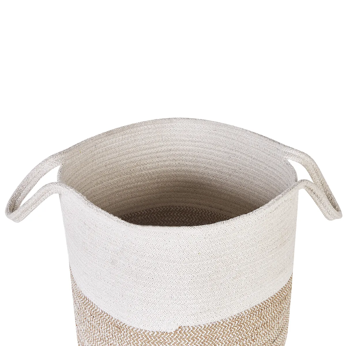 BELIANI Lot de paniers PAZHA - Blanc et Beige