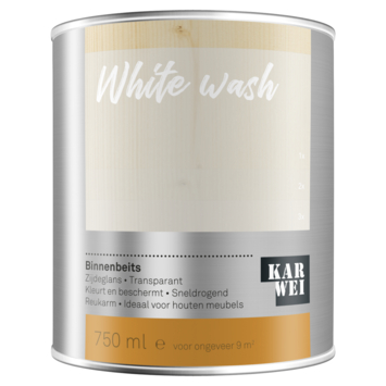 KARWEI binnenbeits transparant white wash 750 ml