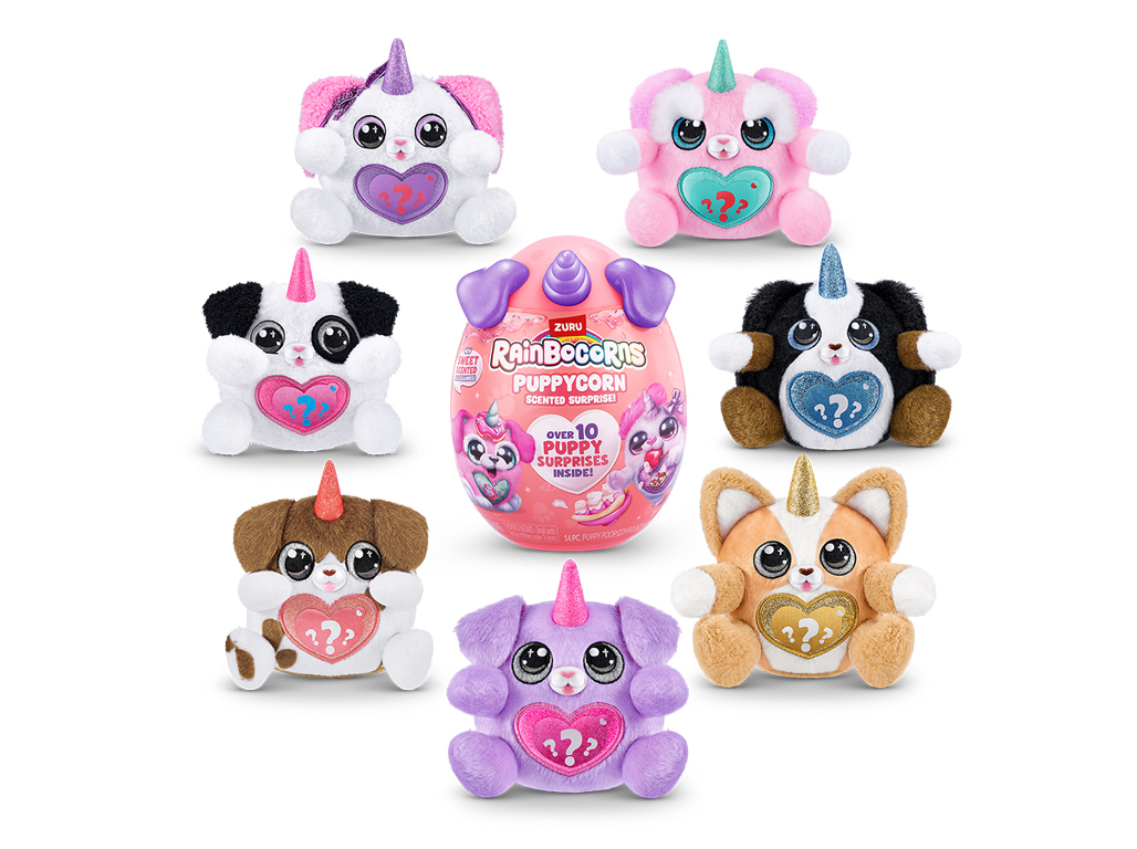 PELUCHE PUPPY CONCENTRA RAINBOCORNS S6 PEQUENO MODELOS SORTIDOS