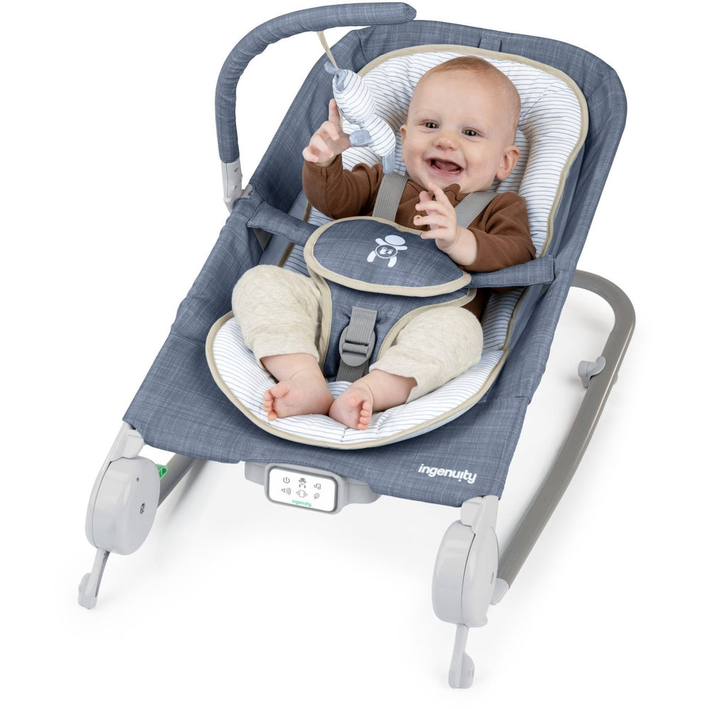 Køb Ingenuity Chambray Happy Belly™ Rock-To-Bounce Massage Sæde