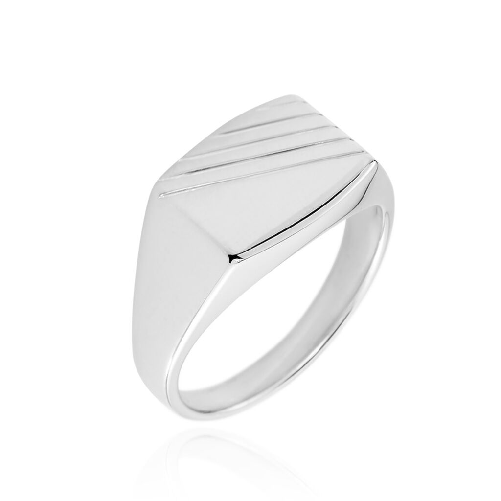 Chevalière Robin Argent Blanc