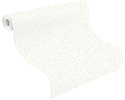 Vliesbehang 253030 Bambino XIX stippen grijswit