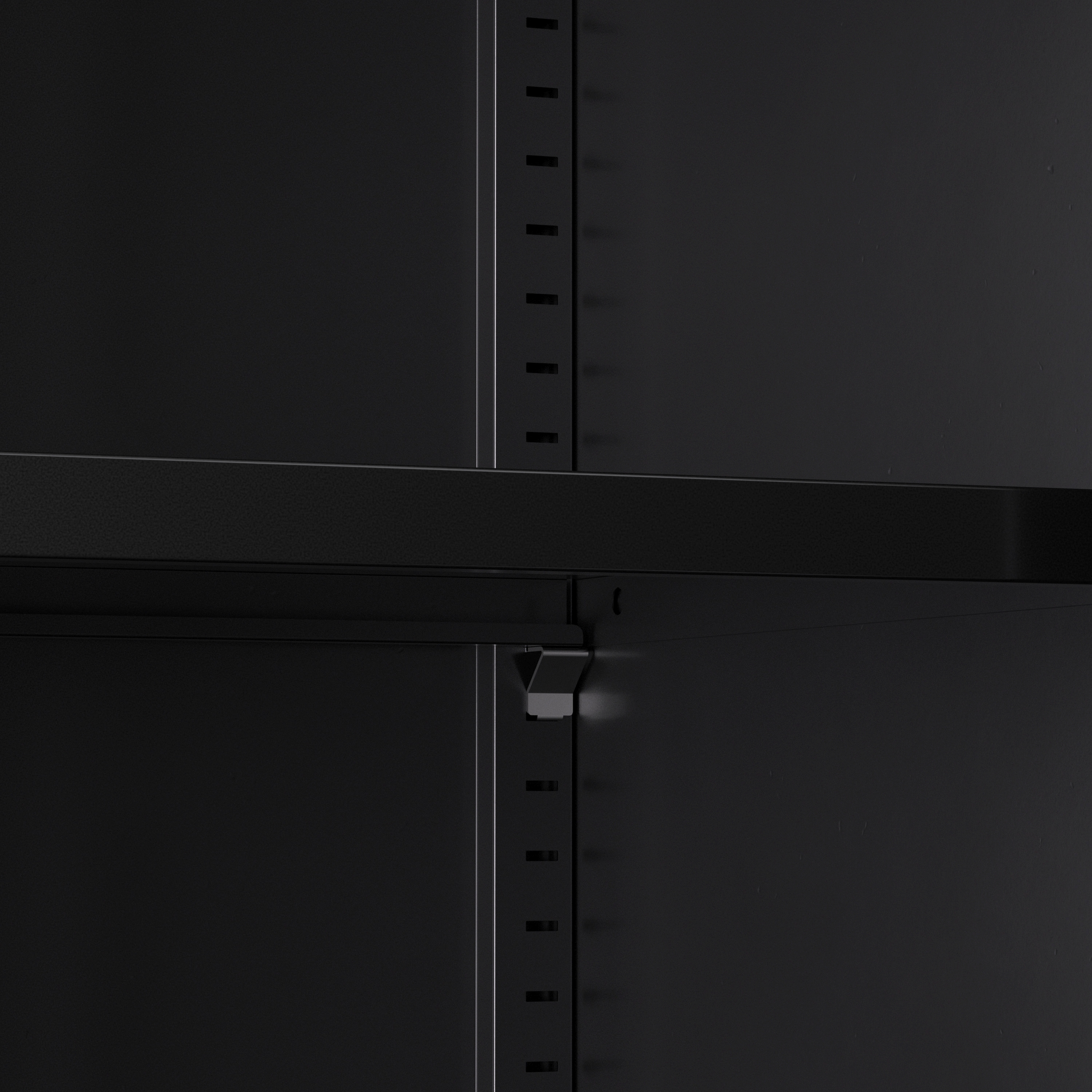 Aktenschrank mit 3 Böden ANTEY 38 x 137 cm schwarz