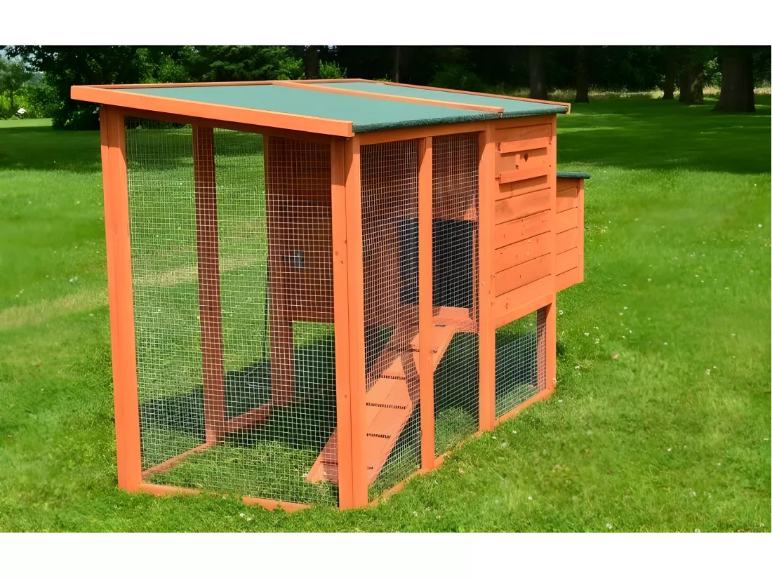 Poulailler 3/6 poules cage canard 2 perchoir 182x75x103 cm Modele 131 XXL