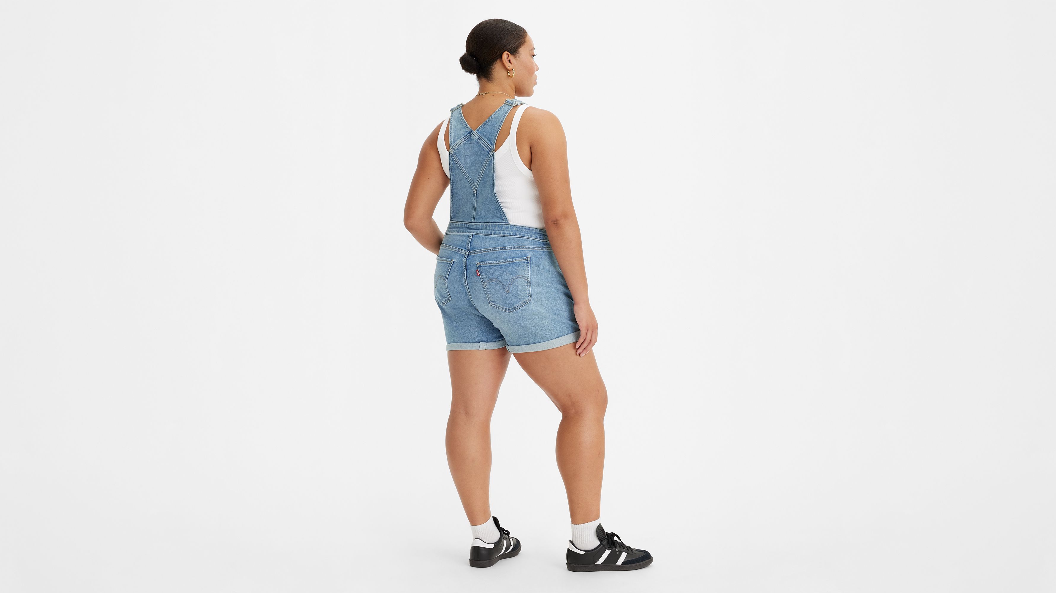 Salopette-short vintage - In The Field Plus - Bleu