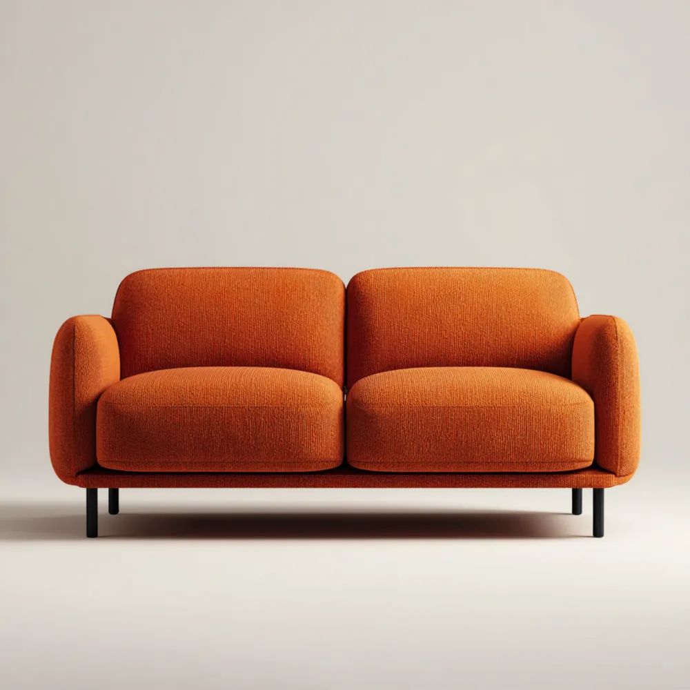 2-Sitzer-Sofa Stoff 150x85x75 cm – Orange – Modernes Design