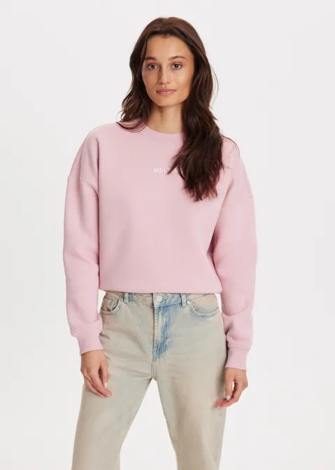 Sweater met merk print roze (ROS.L)