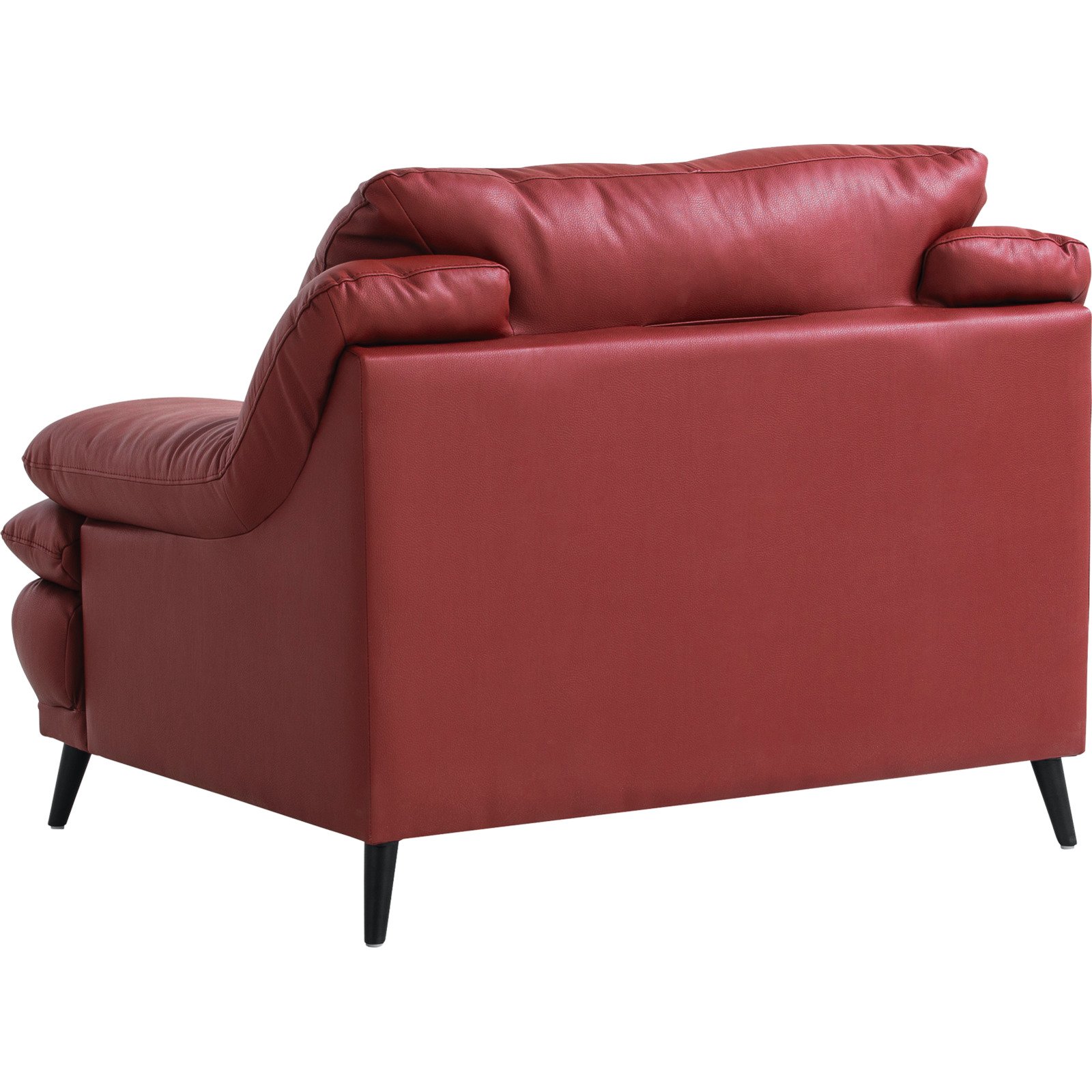Sessel Ferrara Leder Mix Rancho rot
