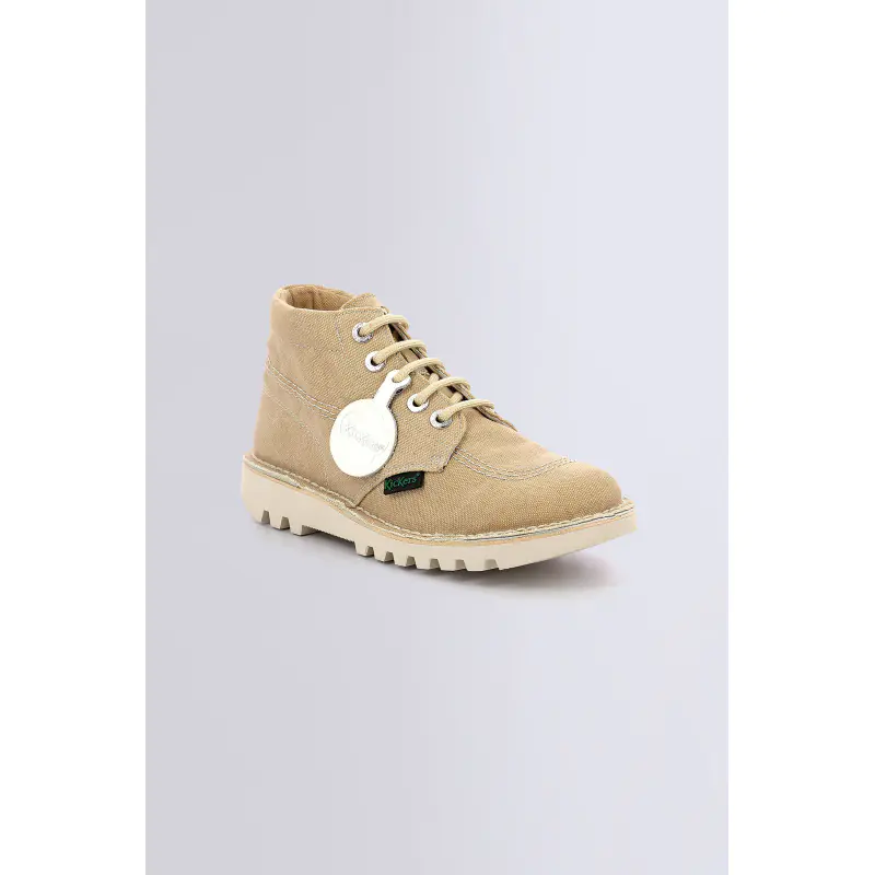 KICK HI BEIGE CLAIR BOTTINES Textile Femme