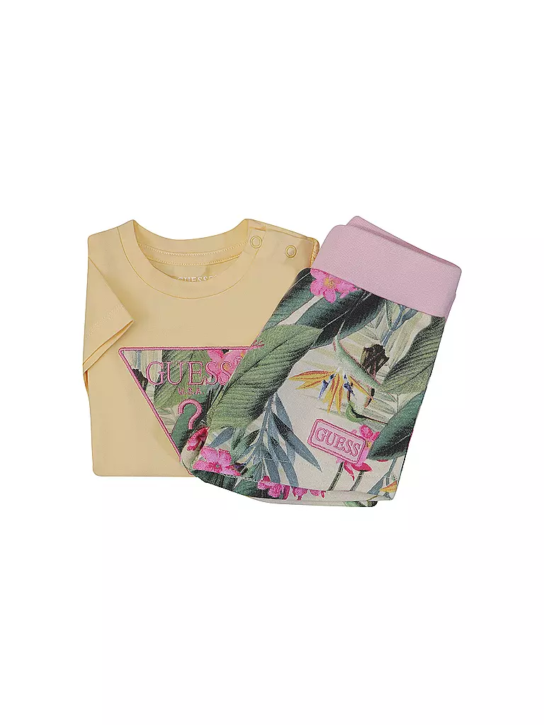 GUESS Baby Set 2-teilig (T-Shirt und Shorts) gelb