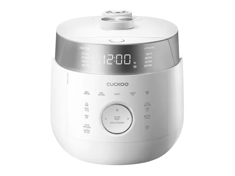 Cuckoo CRP-LHTR1009F, Hvid, 1,8 L, Knapper, Dreje, Berøring, Rustfrit stål, 1305 W, 120 V