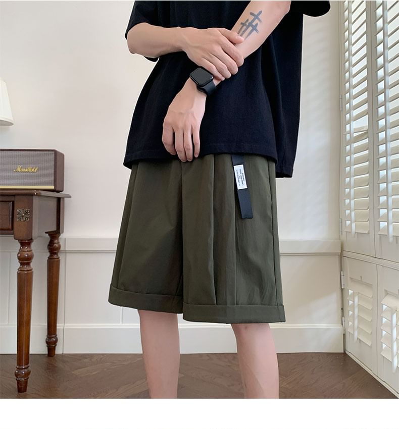 Nightbell - Hoge taille effen shorts