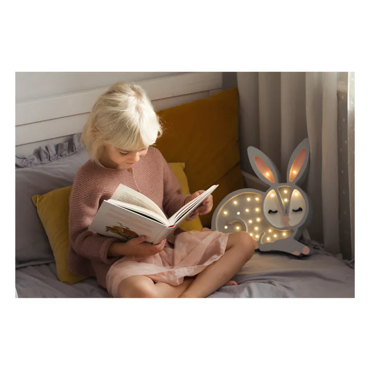 Little Lights Lampe à poser Lapin | Gris clair