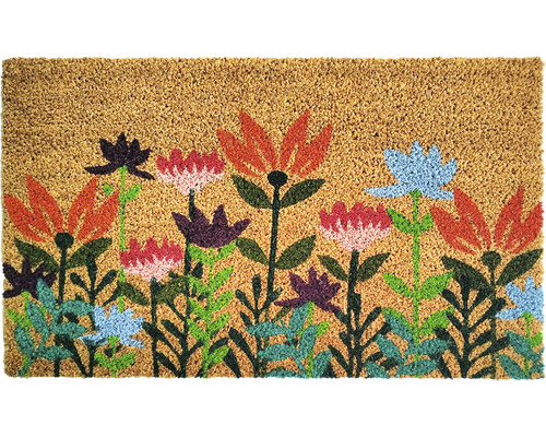 Kokosmat Bloemen multikleur 40x60 cm