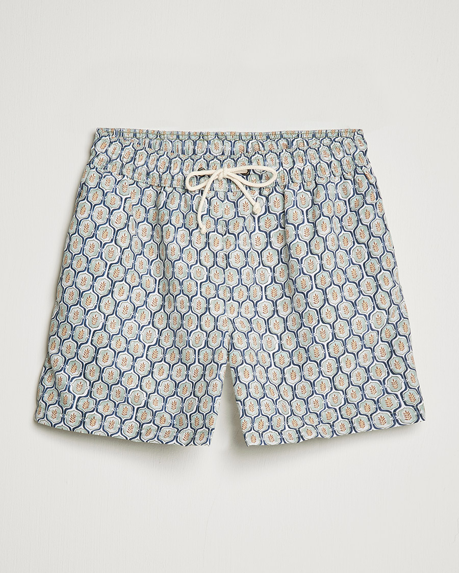 Ripa Ripa Leaf Printed Swimshorts Light Green