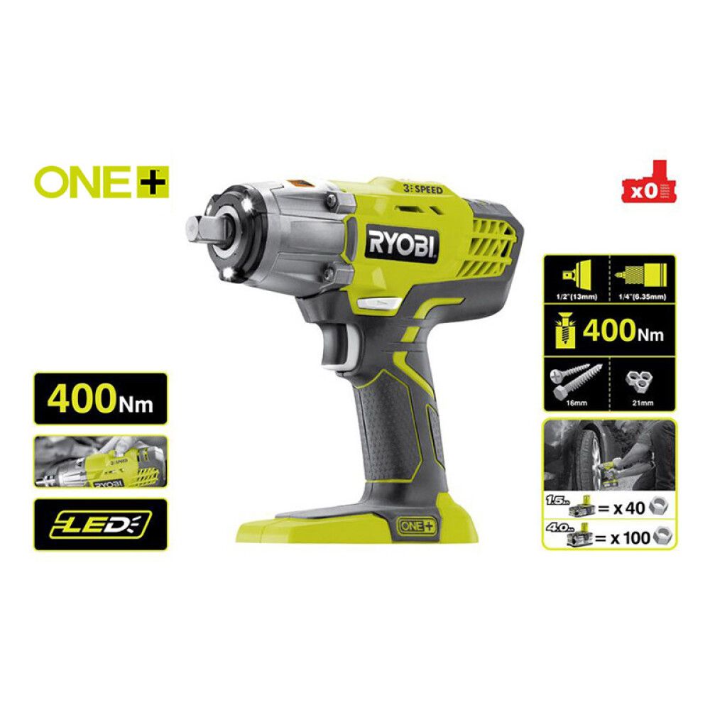 MUTTERTREKKER RYOBI R18IW3-0 18V ONE+ UTEN BATTERI
