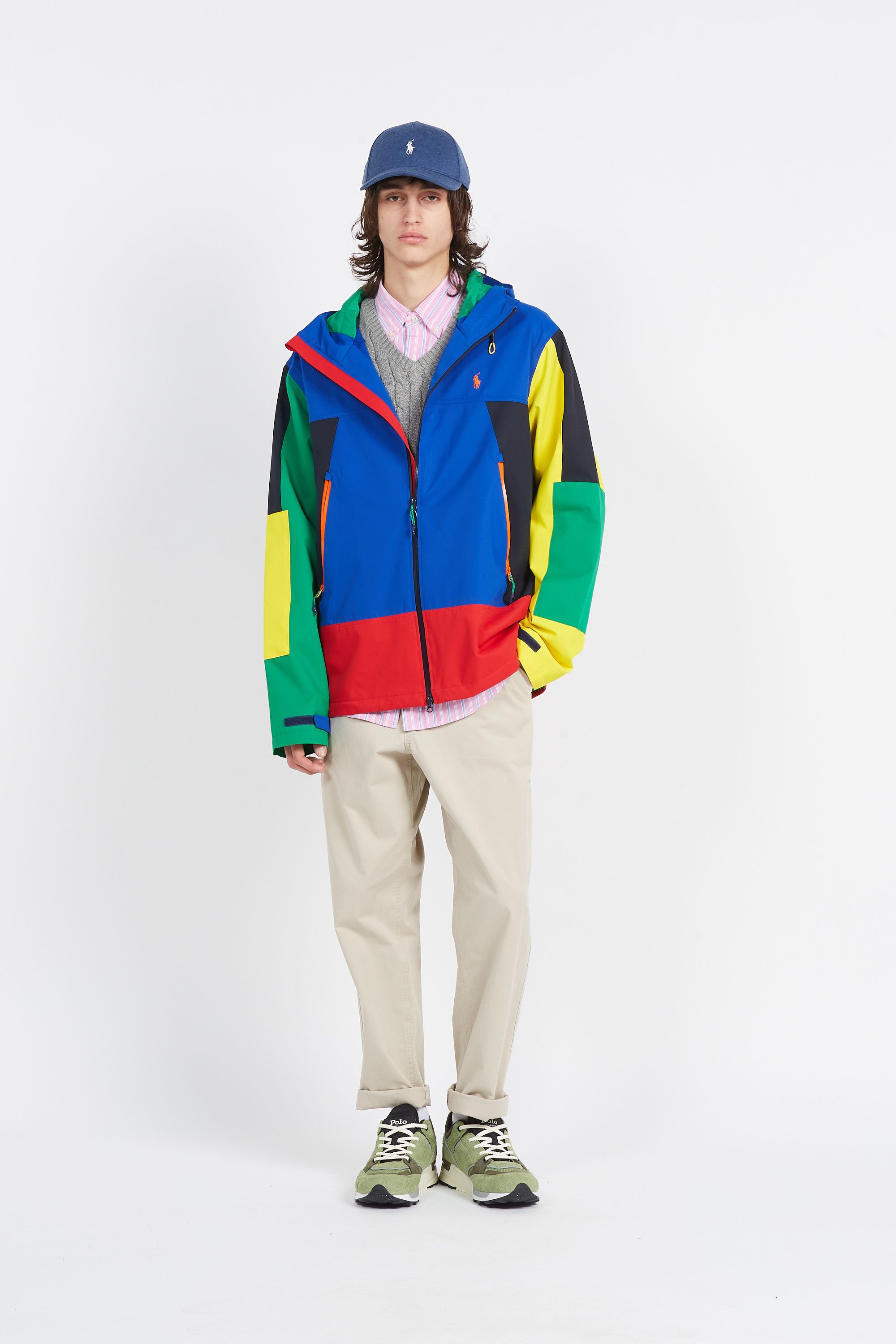 POLO RALPH LAUREN Pull 5/1 ROVING COTTON-SLS-VST Gris
