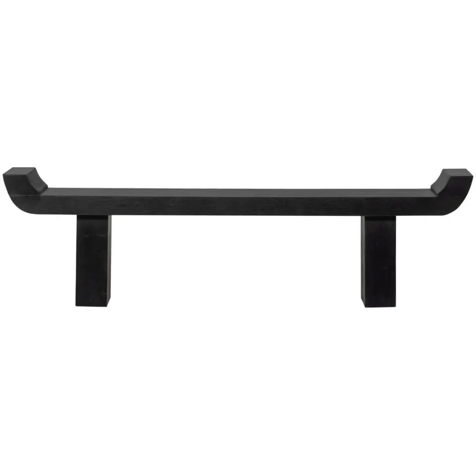 WOOOD Lox Bankje - Hout - Zwart - 35x183x53
